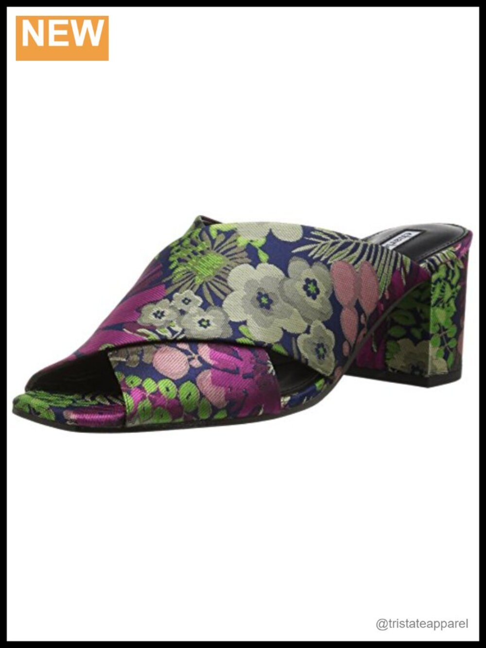 Charles David Crissaly Block Heel Floral Embroidery Pumps – Women's Dress Shoe